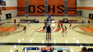 Osseo Volleyball Sweeps TotinoGrace [upl. by Naro767]