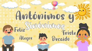 ANTÓNIMOS Y SINÓNIMOS EN ESPAÑOL  Súper didáctico y con muchos ejemplos [upl. by Fidelity]