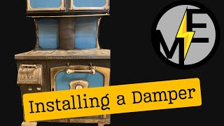 Installing a Damper in a Wood Burning Cookstove [upl. by Ardenia]