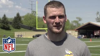 Moritz Böhringer Reflects on First Day at Vikings Rookie Camp  NFL [upl. by Nitsyrk]