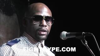 FLOYD MAYWEATHER SPEAKS PASSIONATELY ABOUT FIGHTERS AT JACK VS DEGALE FINAL PRESS CONFERENCE [upl. by Balliett]