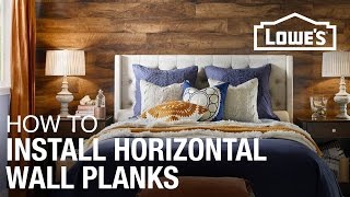 How To Install Laminate Planks Horizontally On A Wall [upl. by Ecneralc]