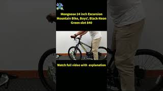 Mongoose 24 inch Excursion Mountain Bike Boys Black Neon Green slot 840 [upl. by Doersten]