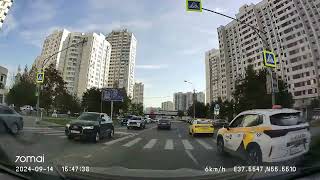 Driving in Moscow city Зябликово  Южное Бутово 14092024 timelapse 4x [upl. by Barrie]