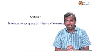 Lecture 95 Parameter estimation Estimator design approach Method of moments [upl. by Oxley84]