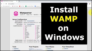 How to Download amp Install WAMP Server on Windows10 [upl. by Herrmann]