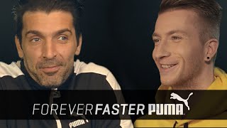 Gianluigi Buffon vs Marco Reus  Head to Head Interview  PUMA Football [upl. by Marsiella]