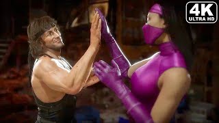 Mortal Kombat ALL Friendships Ever Made Scorpion Sub Zero Rambo 4K ULTRA HD [upl. by Sells284]