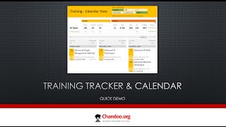 Training tracker and calendar in Excel  Quick Demo [upl. by Einhpad843]