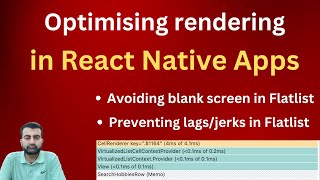 Optimising rendering in React Native apps [upl. by Enitsej]