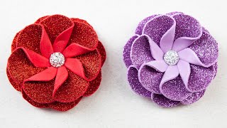 DIY foam flowers idea  Foam sheet craft ideas  Beautiful flowers for decoration foamiranflowers [upl. by Reinnej]