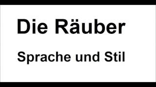 Friedrich Schiller Die Räuber  Sprache und Stil [upl. by Gillie]