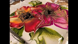 68 Vibrant Bloom flowers with unbelievable result acrylicpouring fluidpainting art rainbow [upl. by Uy]