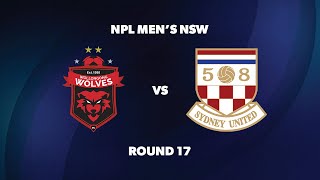 NPL Men’s NSW Round 17 Wollongong Wolves FC v Sydney United 58 FC [upl. by Orabla623]