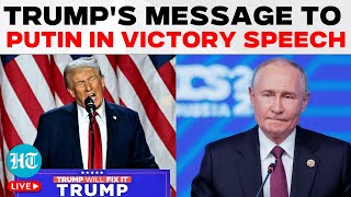 Trump Victory Speech LIVE Trump Gives This Message To Putin After Historic Win US Election Results [upl. by Landbert867]