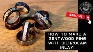 Making A Bentwood Ring With Dichrolam Inlay woodworking [upl. by Eugen]