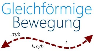 Gleichförmige Bewegung  einfach erklärt  Physik  Lerntippsammlungde [upl. by Airbmat]