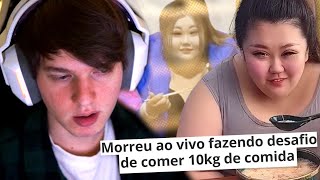 Vendo a youtuber que morreu ao vivo comendo 10kg de comida [upl. by Aramen999]