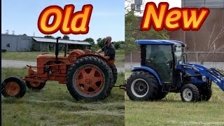 Hay Baling Vintage Vs Modern Equipment [upl. by Nylyram]