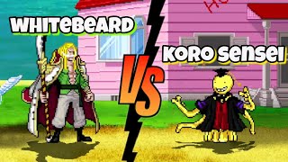 Whitebeard Vs Koro sensei one piece x Assassination Classroom fights  mugen [upl. by Tali]