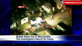 Fire Burns Mobile Home In Monroeville [upl. by Ahseat]