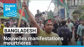 Bangladesh  des dizaines de victimes lors de nouvelles manifestations meurtrières • FRANCE 24 [upl. by Viradis]