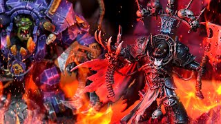 Orks vs Chaos  500 point narrative Warhammer 40k battle report [upl. by Brunn422]