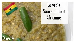 Lauthentique sauce piment africaine piment Vert [upl. by Josi]