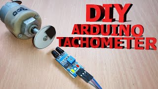 DIY Digital Arduino Tachometer  RPM Counter Using Proximity Sensor IR [upl. by Euqinotna714]