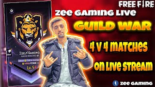 4 v 4 Guild Matches  reaction 😍  Pak Server Zee Gaming freefirelive [upl. by Sil]