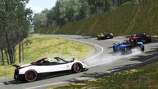 Pagani Zonda Cinque Roadster Race at Transfagarasan  Assetto Corsa [upl. by Annibo]