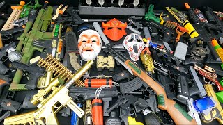 Toy Weapons amp Scary Masks  Rifle Guns Mini Pistols BB Gun amp Gunpowder Weapons [upl. by Freeman951]