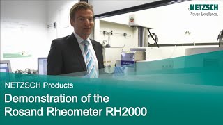 NETZSCH Demonstration of the Rosand Rheometer RH2000 [upl. by Beale]