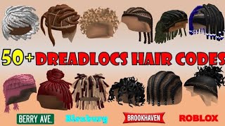 50 LOCS amp DREADLOCKS HAIR CODES amp LINKS FOR BOYS  Brookhaven Bloxburg Berry Avenue  ROBLOX [upl. by Leotie]