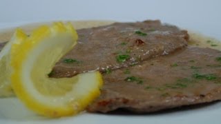 Veal scallops with lemon sauce  italian recipe [upl. by Zicarelli]