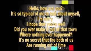 Adele  Hello  Instrumental  Karaoke with backing vocals with Lyrics  High Quality [upl. by Prendergast985]