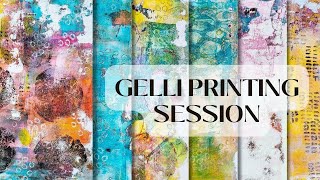 DIY Einzigartige Designpapiere selbstgemacht  Gelli Plate Druck mit Stempel und Schablone [upl. by Woodley]