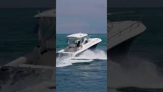 On a flat day at the Haulover Inlet wake from another boat is the only wavy part [upl. by Enaerb162]