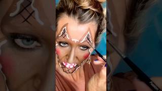 Gingerbread Cat Face Paint amp Makeup christmas halloweenmakeuplook [upl. by Etnoel16]