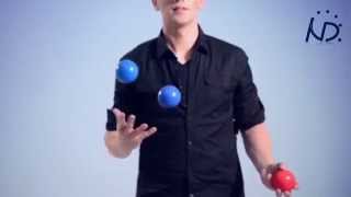 Juggling tutorial 3ball over the top and tennis beginner trick [upl. by Arihsak396]