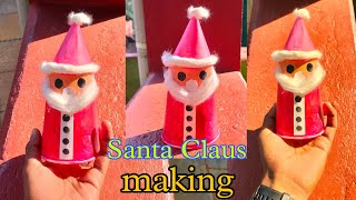 Santa Claus Making With Paper Cup  How to Make Santa Claus Christmas 2024 [upl. by Lenee453]