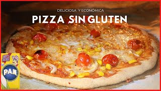 COMO HACER PIZZA SIN GLUTEN DE HARINA PAN HARINA DE MAÍZ [upl. by Sirrep]