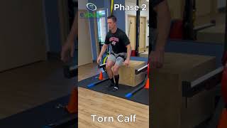 Torn Calf and SingleLeg Squats Blood Flow Restriction Training  Injury Rehabilitation [upl. by Miki]