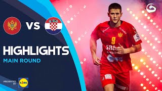 Montenegro vs Croatia  Highlights  Main Round  Mens EHF EURO 2022 [upl. by Mellins]