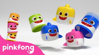 🌈 Color the Cube Shark Family  Learn Colors with Baby Shark  Pinkfong Kids Song [upl. by Jacoba]