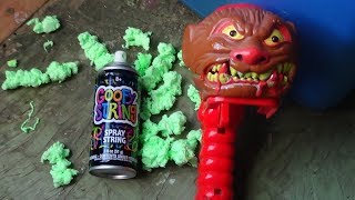 Madballs Freaky Strings Blaster Wolf Breath Silly String Spray Steamer Madness 19 [upl. by Reyna]