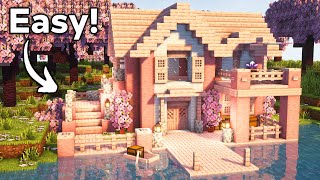 Minecraft Cherry Blossom Survival House Tutorial🏠 [upl. by Anada]