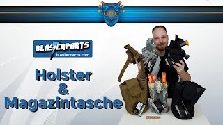 Review Holster für Nerf Blaster amp Drop Pouch Magazintaschen von Blasterpartscom [upl. by Litsyrk]