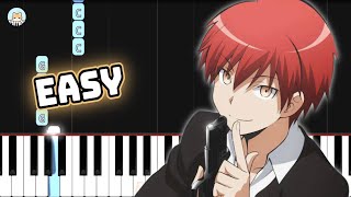 Assassination Classroom OP 2  quotJiriki Hongan Revolutionquot  EASY Piano Tutorial amp Sheet Music [upl. by Moriah824]