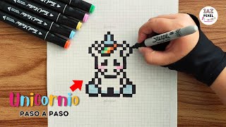 Como pintar un UNICORNIO en PIXEL ART – Tutorial paso a paso arte unicornio [upl. by Kissie617]